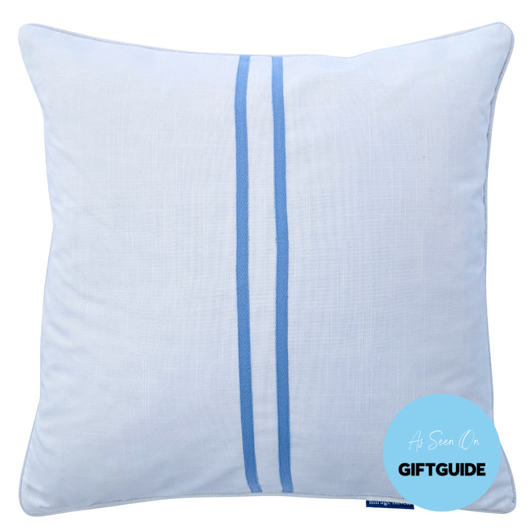 Blue and white striped cushions best sale