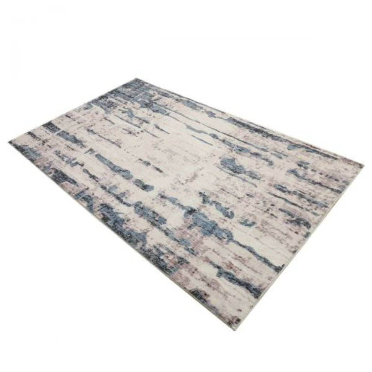 Anini Blue Modern Distressed Machine Washable Rug | Hamptons Home