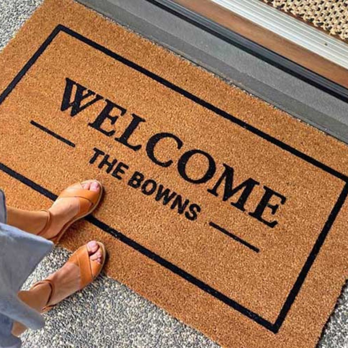 Custom Classic Welcome Coir Doormat | Hamptons Home