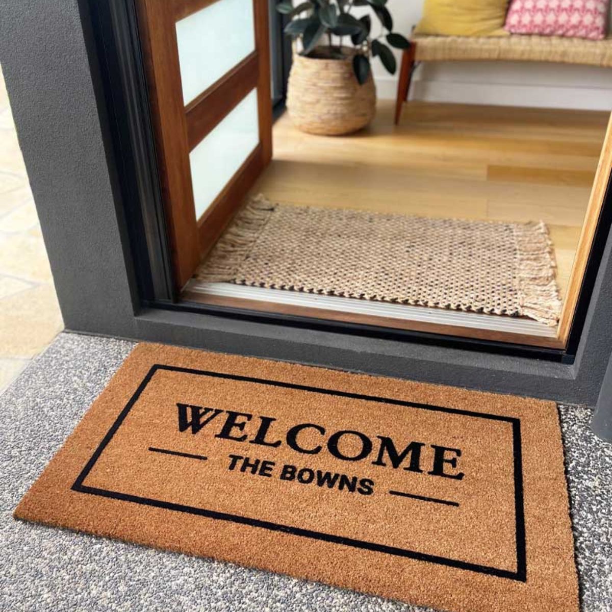 Custom Classic Welcome Coir Doormat | Hamptons Home