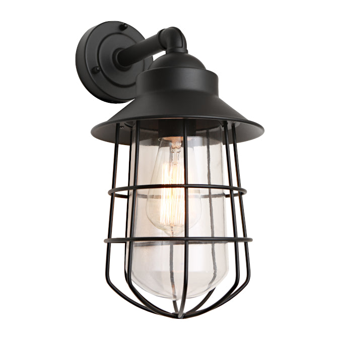 Lincoln Black Exterior Wall Light | Hamptons Home