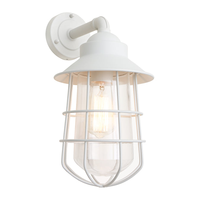Lincoln White Exterior Wall Light | Hamptons Home