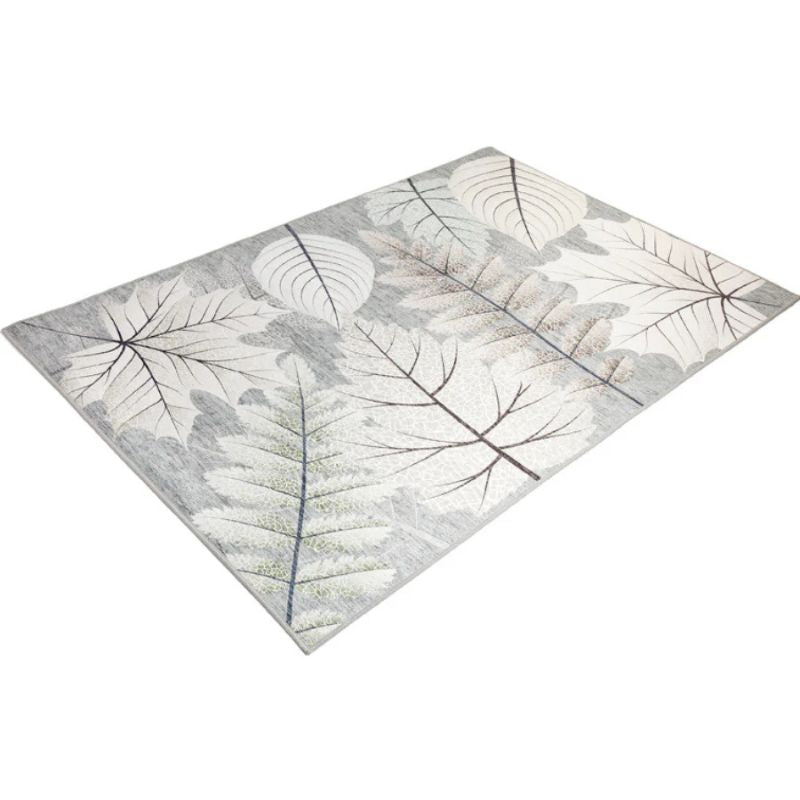 Maples Grey Floral Non Slip Rug | Hamptons Home