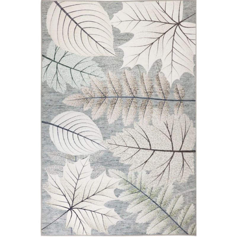 Maples Grey Floral Non Slip Rug | Hamptons Home