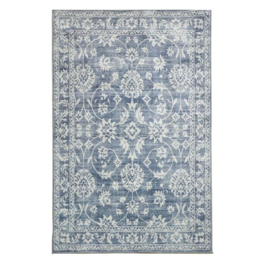 Megan Blue Machine Washable Rug | Hamptons Home
