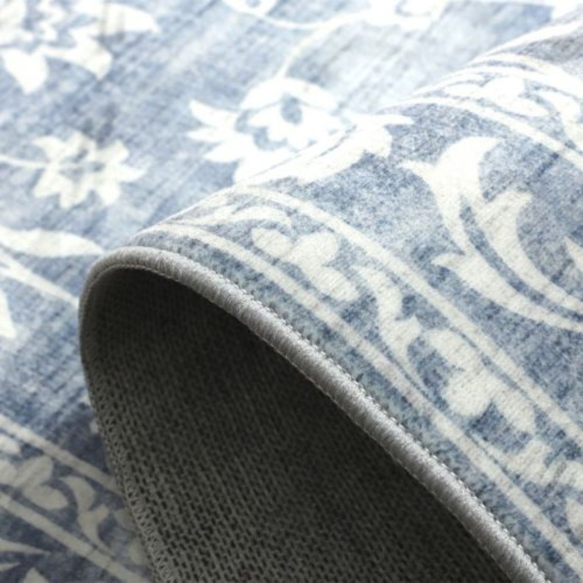 Megan Blue Machine Washable Rug | Hamptons Home