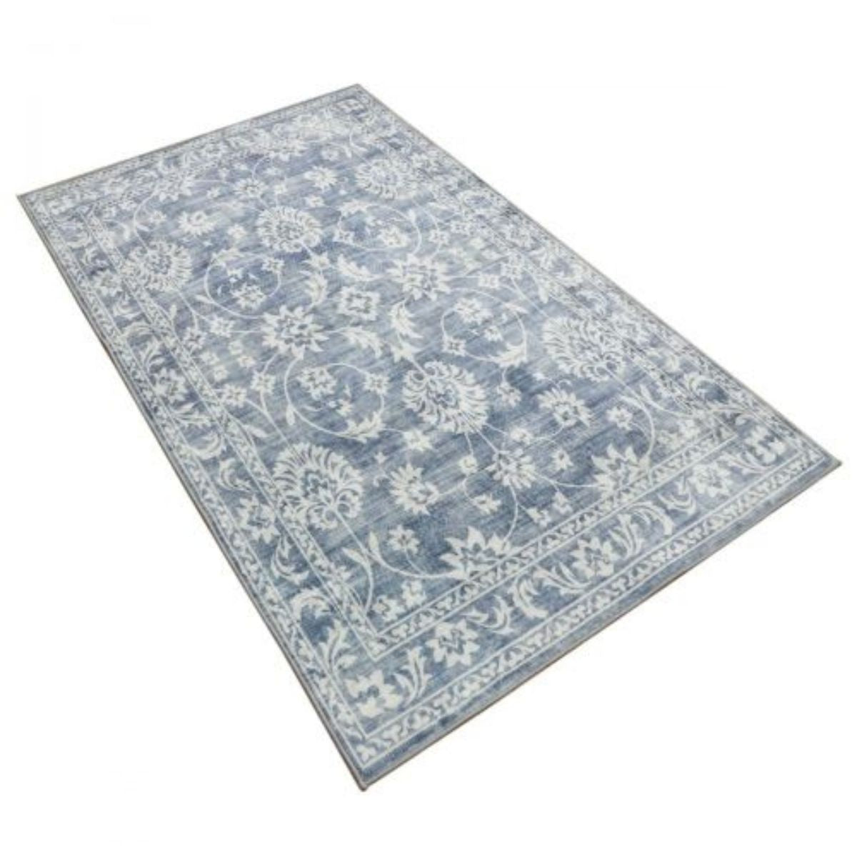 Megan Blue Machine Washable Rug | Hamptons Home