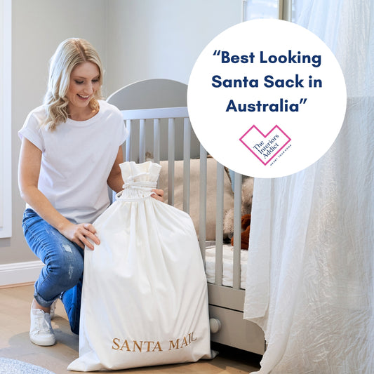 Luxury Personalised Velvet Santa Sack Snow White | Hamptons Home | Hamptons Home