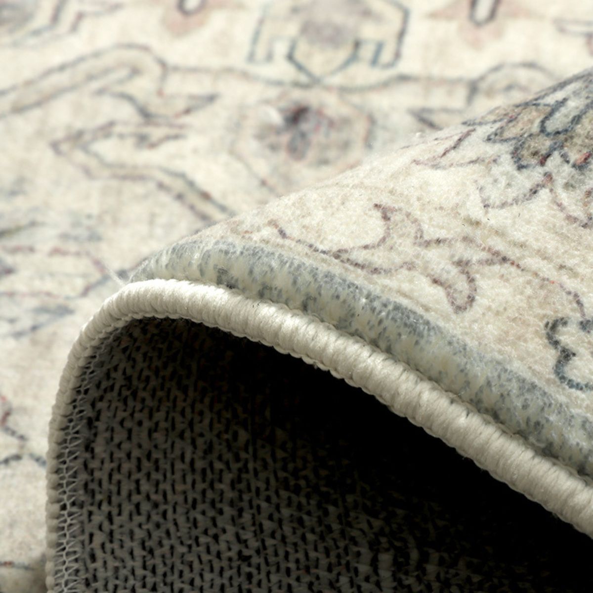 Santiago Grey Traditional Machine Washable Rug | Hamptons Home