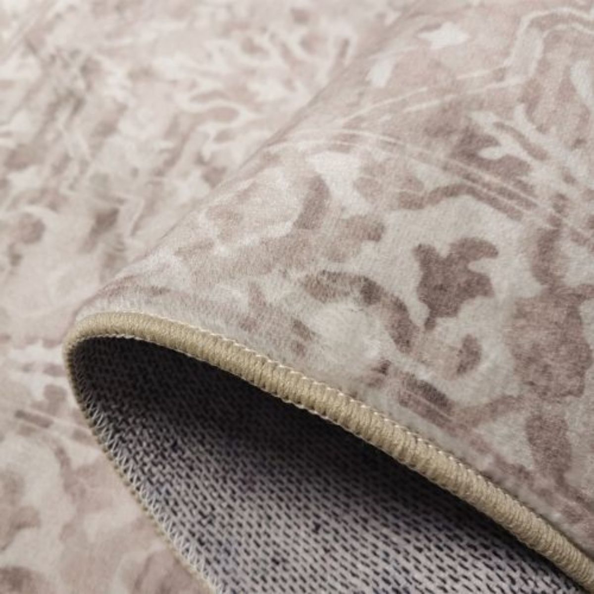 Shay Beige Traditional Distressed Machine Washable Rug | Hamptons Home