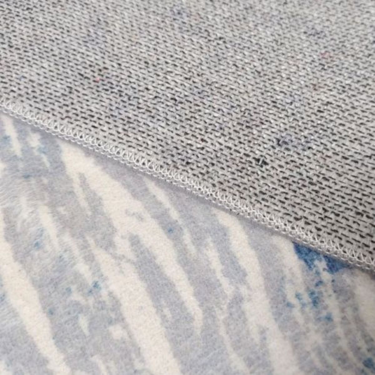 Shikhar Blue Modern Distressed Machine Washable Rug | Hamptons Home