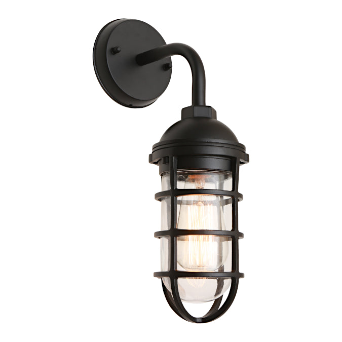 Newport Wall Light Black | Hamptons Home