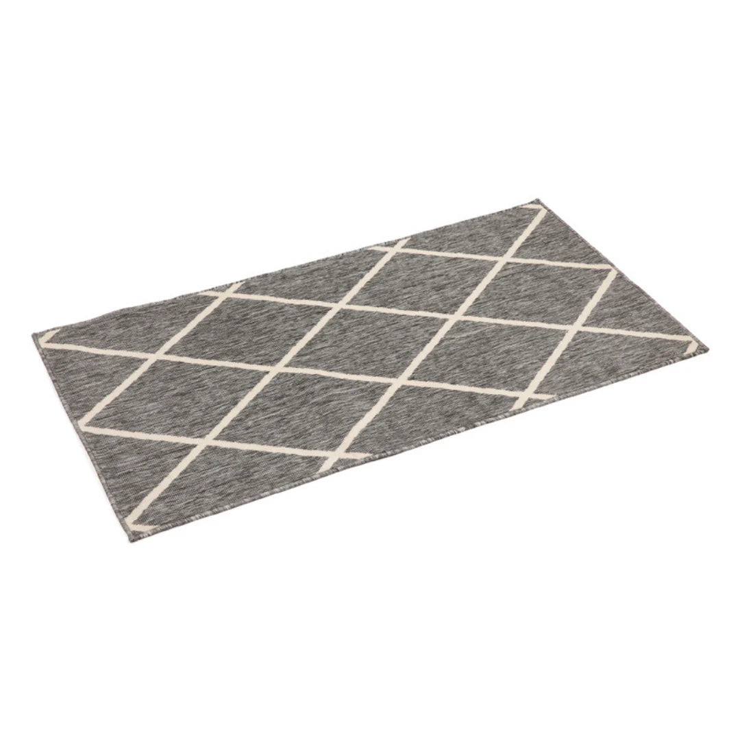 Tucson Grey Diamond Pattern Indoor Outdoor Rug
