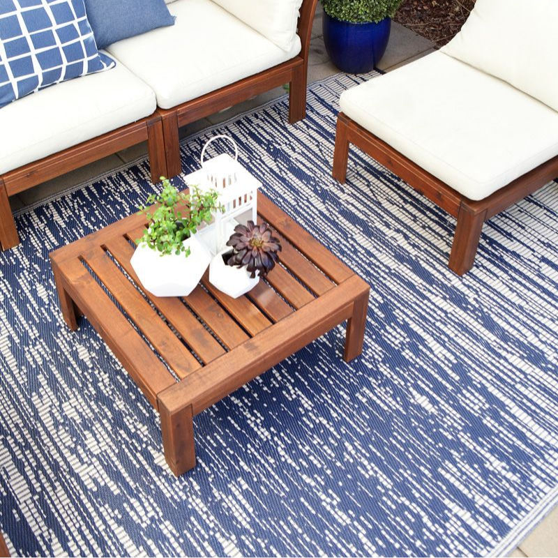 Hamptons Home BROOKLYN Navy Outdoor Rug | Hamptons Home