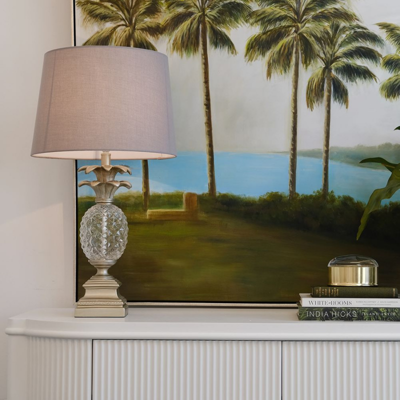 Antique Silver Langley Table Lamp 66.5 cm H | Hamptons Home | Hamptons Home