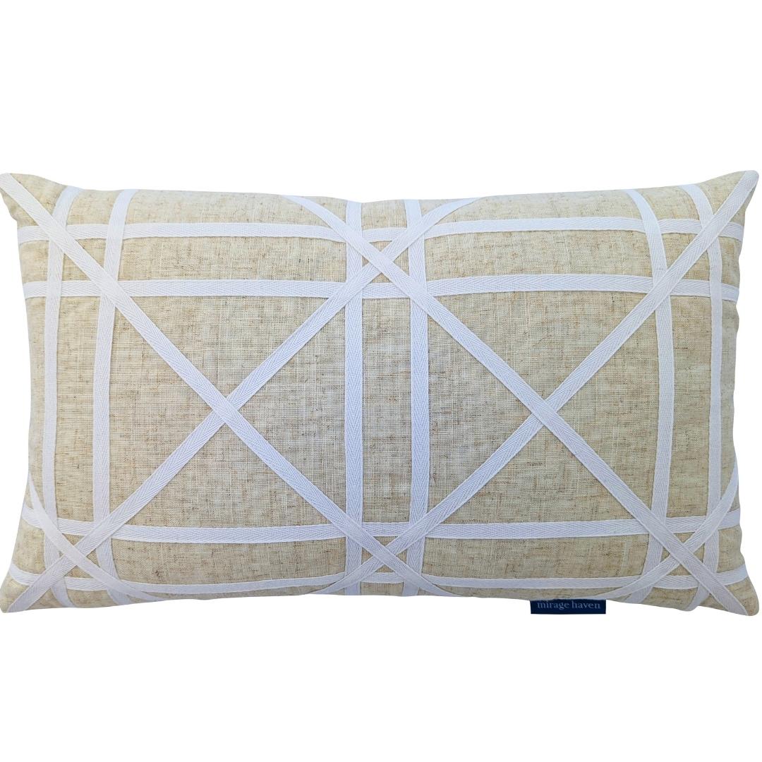 TORBAY Linen and White Crosses | Hamptons Home