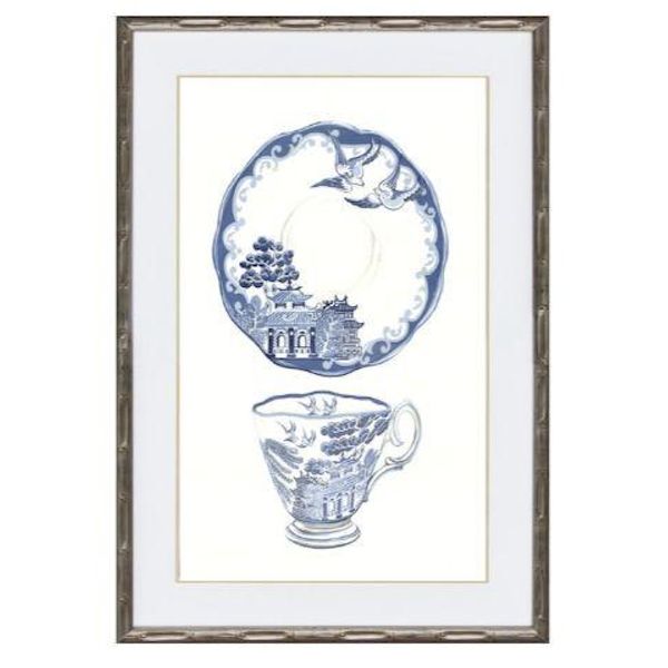 Blue and White Tea China Framed Wall Art | Hamptons Home | Hamptons Home