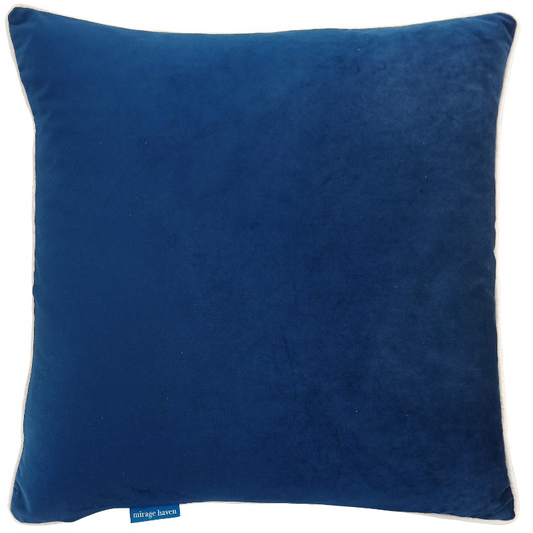 GRANGE Dark Blue Premium Velvet Cushion Cover  | Hamptons Home | Hamptons Home