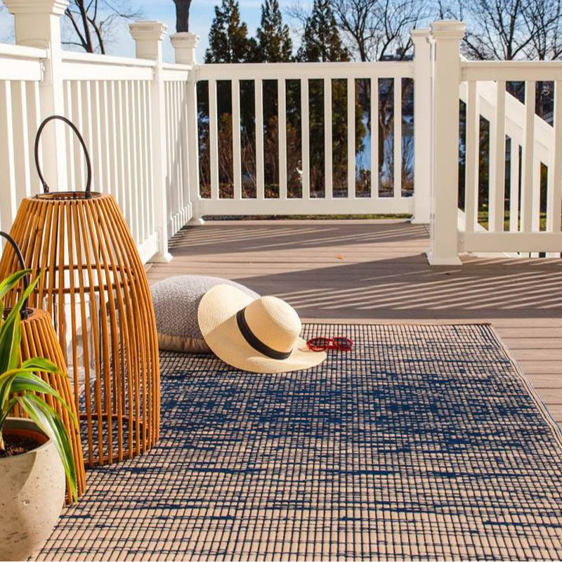 Hamptons Home BROOKLYN Navy Outdoor Rug | Hamptons Home