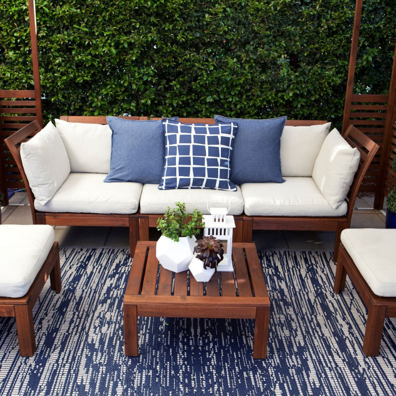 Hamptons Home BROOKLYN Navy Outdoor Rug | Hamptons Home