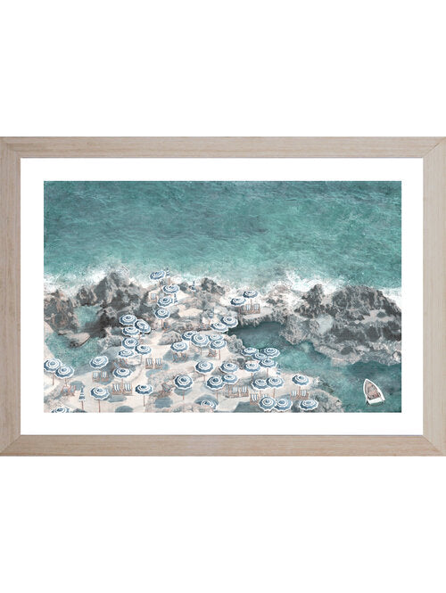 Coastal Beach Parasol Framed Wall Art | Hamptons Home | Hamptons Home