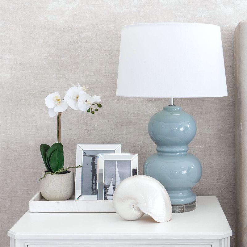 Alpine Fog Blue Bedside Table Lamp | Hamptons Home | Hamptons Home