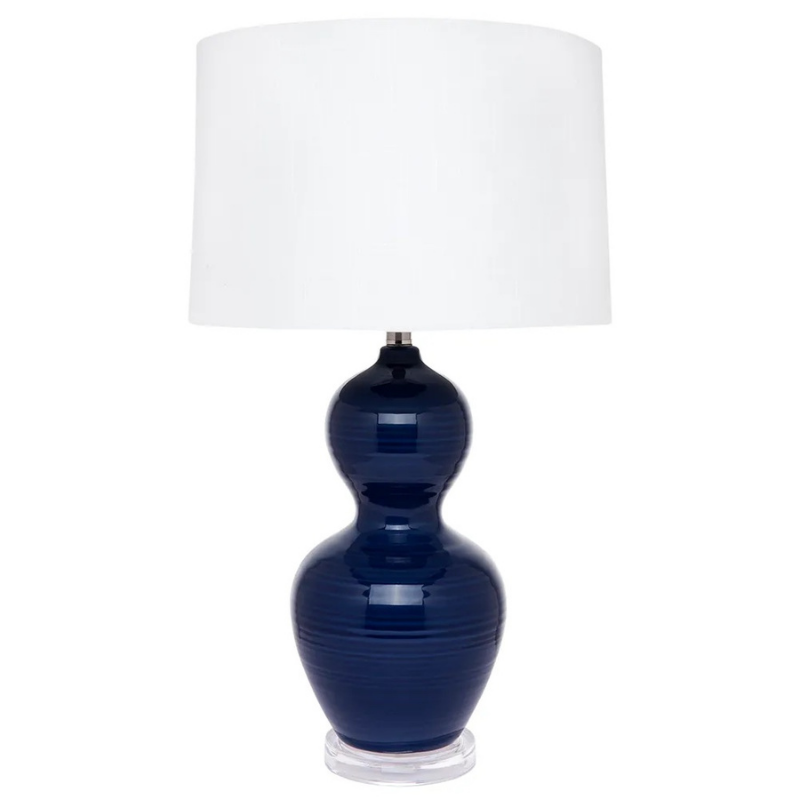 Navy ceramic lamp deals