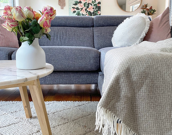 RALPH Beige Cashmere and Merino Wool Blend Throw Blanket Online | Hamptons Home