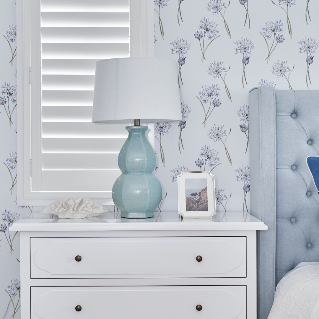 Crushed Duck Egg Blue Erica Table Lamp 68 cm H | Hamptons Home | Hamptons Home