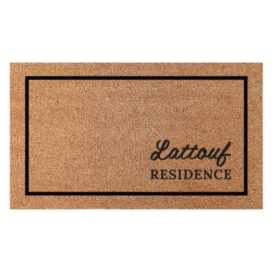 Custom Residence Embossed Coir Doormat | Hamptons Home