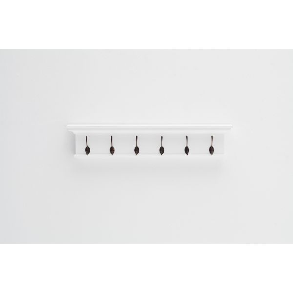 Nova Solo Halifax 6 Hook Wall Rack White | Hamptons Home | Hamptons Home