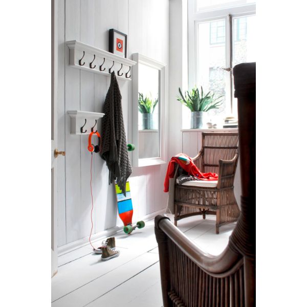 Nova Solo Halifax 2 Hook Wall Rack White | Hamptons Home | Hamptons Home