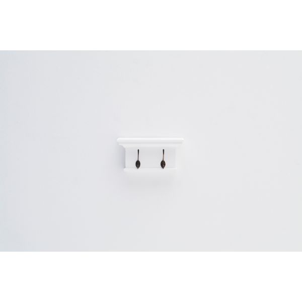 Nova Solo Halifax 2 Hook Wall Rack White | Hamptons Home | Hamptons Home