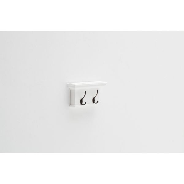 Nova Solo Halifax 2 Hook Wall Rack White | Hamptons Home | Hamptons Home