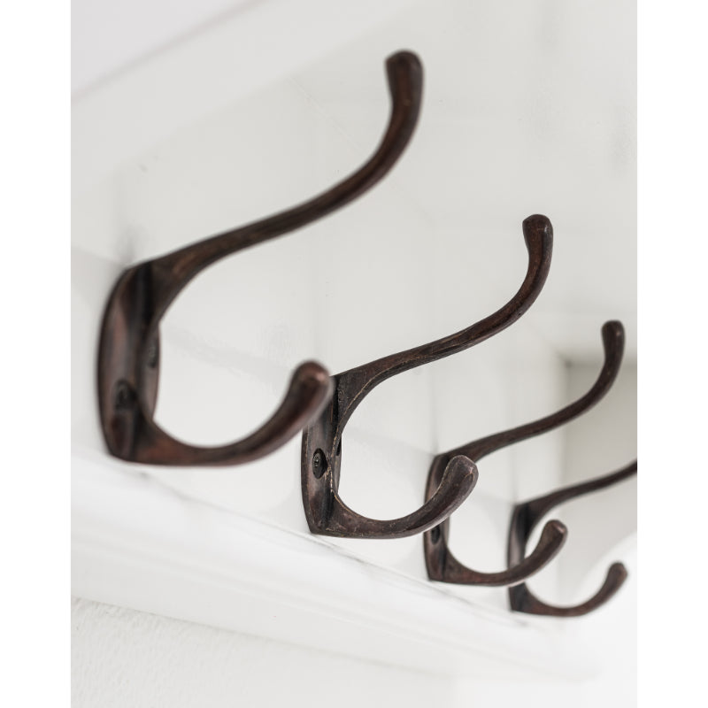 Hamptons Home 4 Hook Coat Rack 70 cm White | Hamptons Home