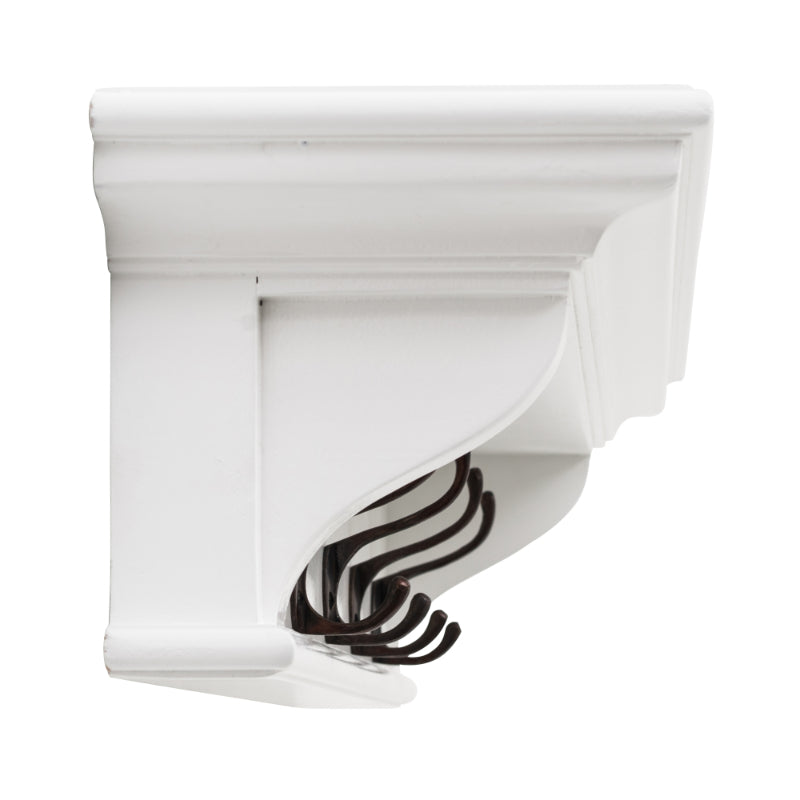 Hamptons Home 4 Hook Coat Rack 70 cm White | Hamptons Home