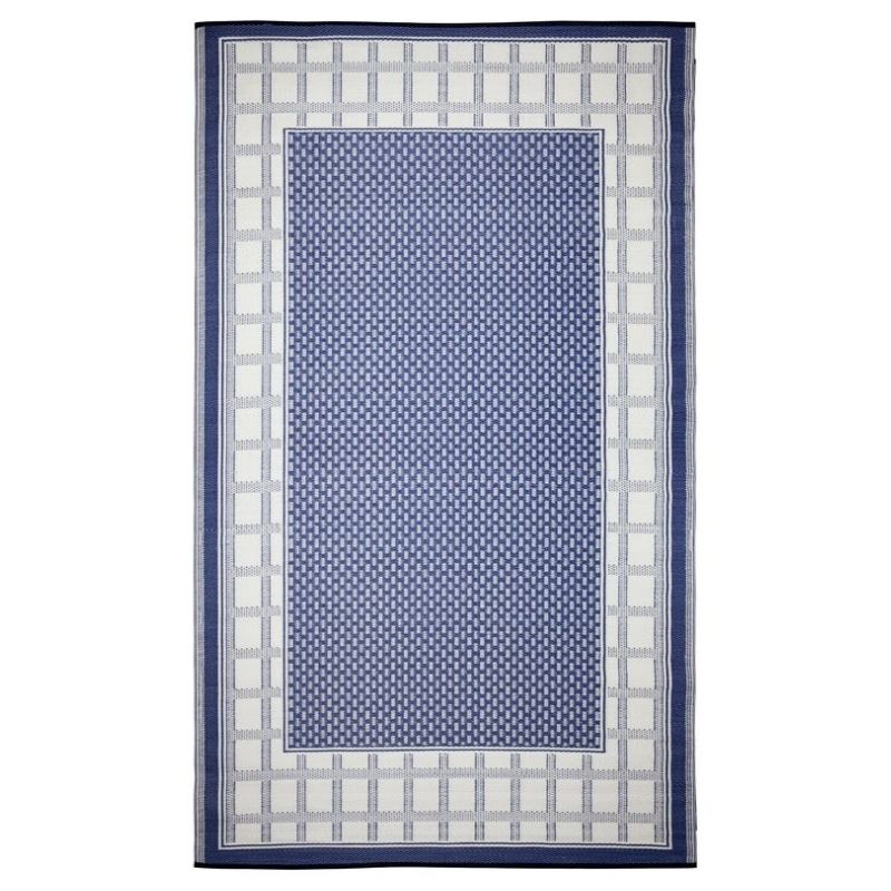 Europa Midnight Blue Geometric Indoor Outdoor Rug | Hamptons Home | Hamptons Home