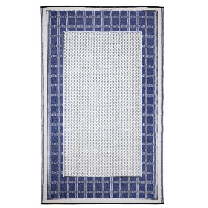 Europa Midnight Blue Geometric Indoor Outdoor Rug | Hamptons Home | Hamptons Home
