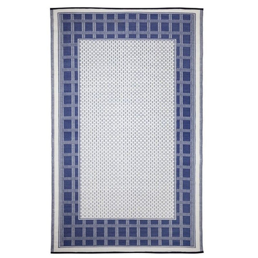 Europa Midnight Blue Geometric Indoor Outdoor Rug | Hamptons Home  | Hamptons Home