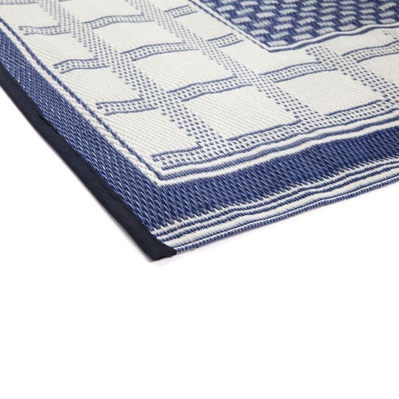 Europa Midnight Blue Geometric Indoor Outdoor Rug | Hamptons Home | Hamptons Home