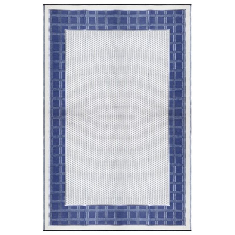 Europa Midnight Blue Geometric Indoor Outdoor Rug | Hamptons Home | Hamptons Home