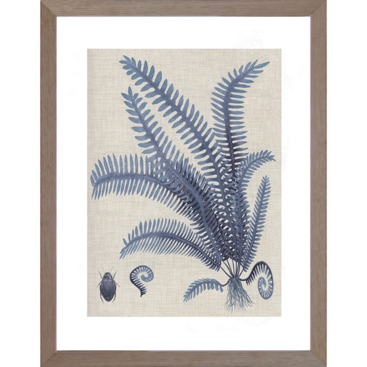 Fern Blue Framed Wall Art | Hamptons Home | Hamptons Home