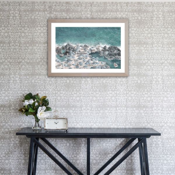 Coastal Beach Parasol Framed Wall Art | Hamptons Home | Hamptons Home