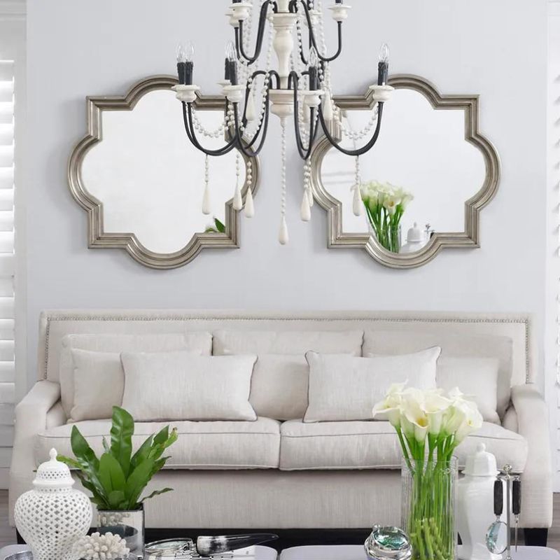 Hamptons Home Marrakech Wall Mirror Antique Silver - Large 90 cm H | Hamptons Home