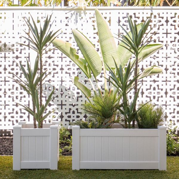 Hamptons Style White PVC Planter Box | Hamptons Home | Hamptons Home