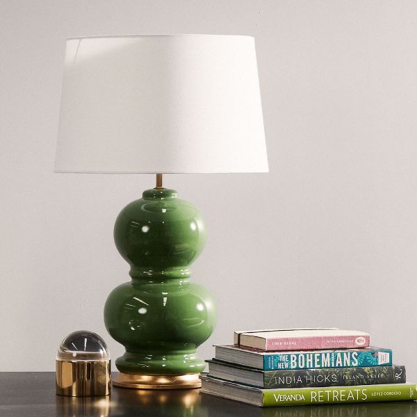 Kelly green store lamp