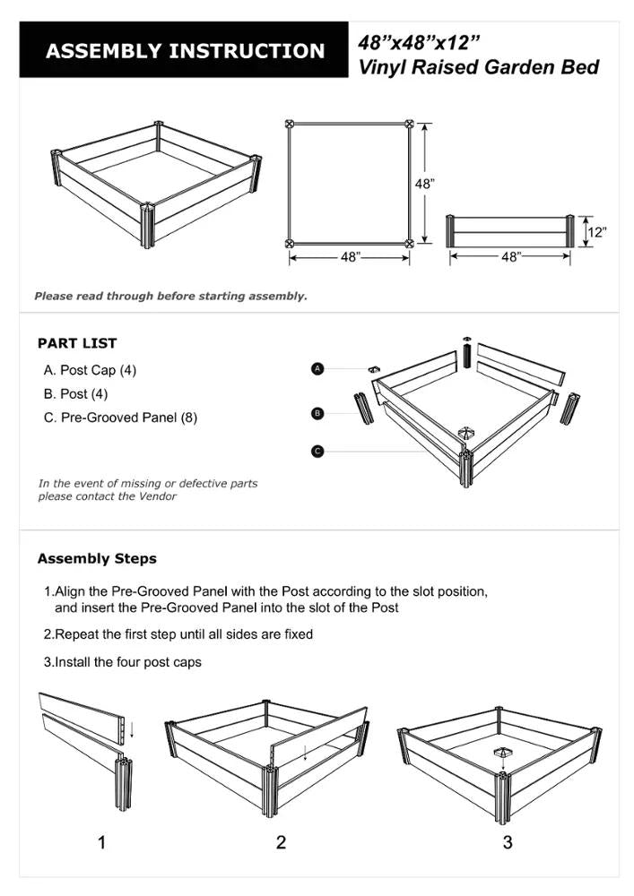 Hamptons Style Large PVC Vinyl Raised Garden Bed | Hamptons Home | Hamptons Home