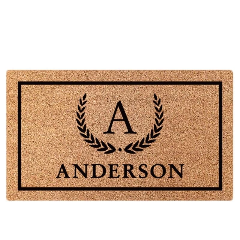 Custom Initial and Surname Premium Coir Doormat | Hamptons Home | Hamptons Home