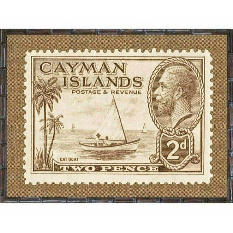 Island Stamps Bamboo Framed Wall Art | Hamptons Home | Hamptons Home