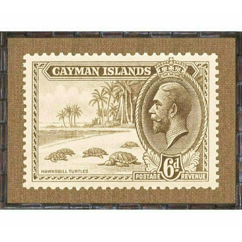 Island Stamps Bamboo Framed Wall Art | Hamptons Home | Hamptons Home